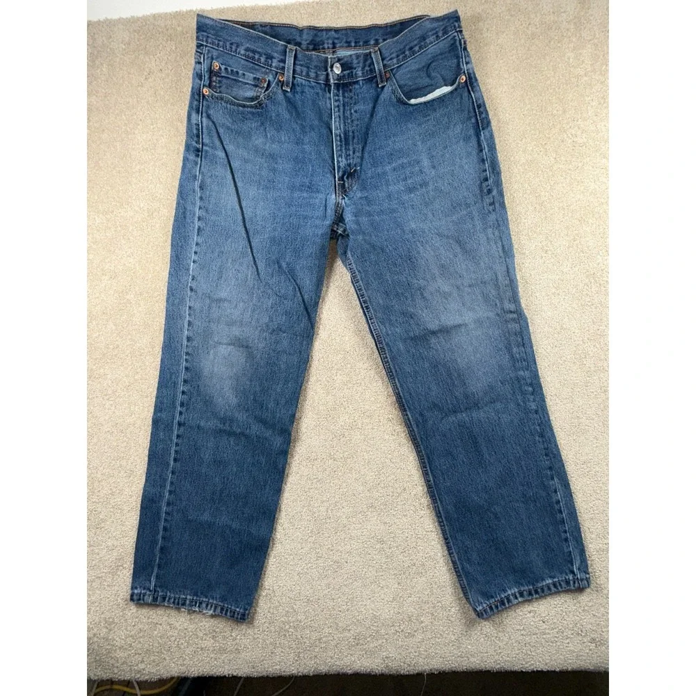Levi's 550 Jeans Mens 38x32 Blue Denim Cotton‎ Preppy Straight Leg Everyday Wear